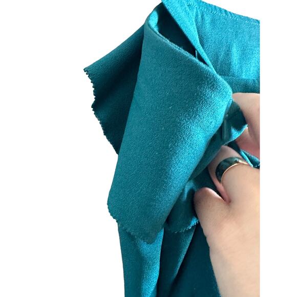 Morgan Claire Women's Small Blue Sleeveless Ruffle Zip Up Mini Dress - Picture 7 of 11